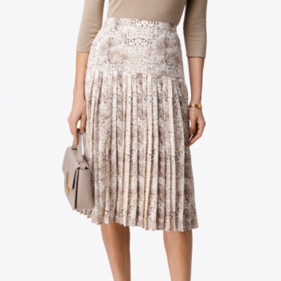 Brochu Walker Rovena Animal Print Pleat Midi Skirt XS - Picture 1 of 8